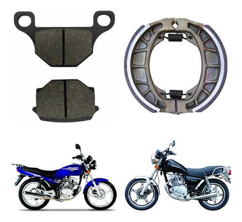 Kit Frenos Para Moto Suzuki Gn125 / Hj125 Pastillas + Patin