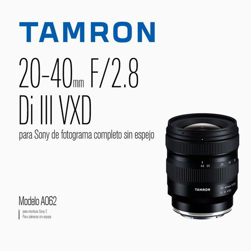 Lente Tamron A062  20-40mm F/2.8 Di Iii Vxd Para Sony E