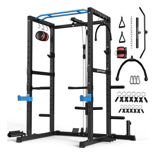 Sportsroyals Power Rack, Multi-functional Power Cage With L.