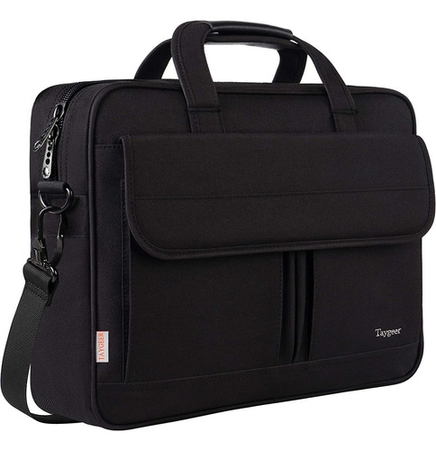 Pasta Para Notebook, Bolsa Notebook Para 15,6 Polegadas Masculina Impermeável E Acolchoada, Maleta Para Notebook Executiva Portátil Estilo Bandolera Acessórios Para Notebook Taygeer 1073 Cor Preto