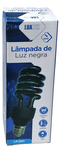 Lâmpada De Luz Negra 110v / 36w Conector E27 Padrão Led