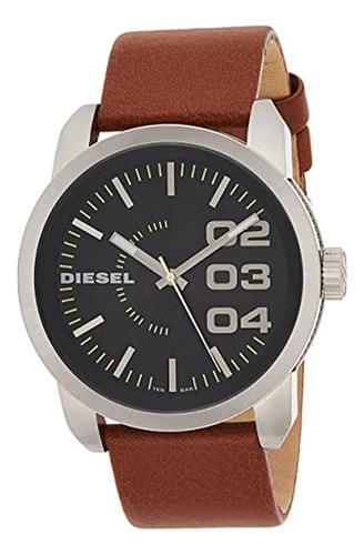 Reloj Diesel Para Hombre Con Correa De Cuero Tostado Y Esfer