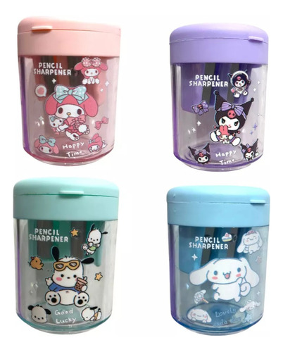 Sacapuntas Kawaii Sanrio Con Depósito, 2 Agujeros Color Cinnamoroll