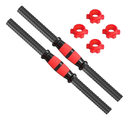 2 Pçs Haltere Haste Barra Barra Antiderrapante Aperto 35cm