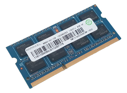 Memória Rmt3160ed58e9w 4gb Pc3-12800 Ddr3-1600mhz P/notebook