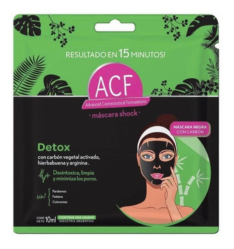 Acf Shock Detox Mascara Facial 10ml