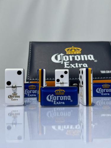 Domino Corona Extra Fondo Azul + Lata Coleccion Corona Cap 2