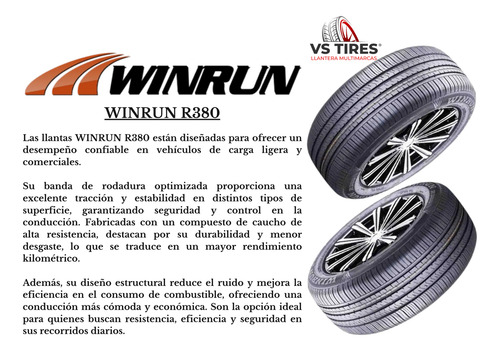 Llanta 185/70r13 86t Winrun R380 Auto Pasajero
