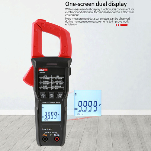 Pinza Amperimétrica Uni-t Ut202s 9999 Cuenta Con Pinza Digit