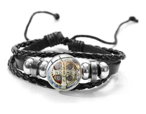 Pulsera San Benito Protección Sagrada Ajustable Mod 5 