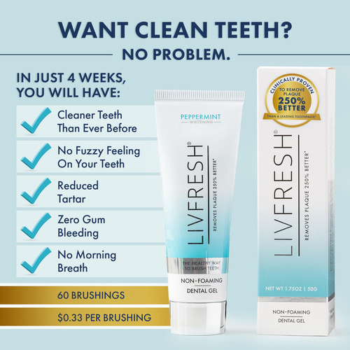 Pasta De Dientes En Gel Livfresh Elimina La Placa Un 250% Me