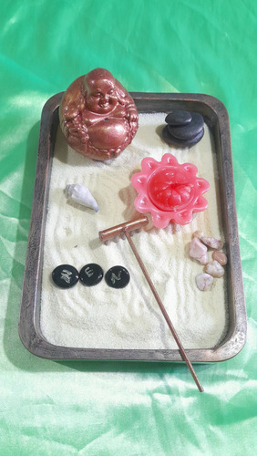 Jardín Zen Con Buda.isis Dala Art Negro