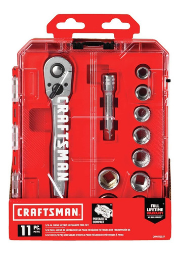 Craftsman Cmmt12027 Juego De Llaves De Vaso Mã©tricas Con Ca