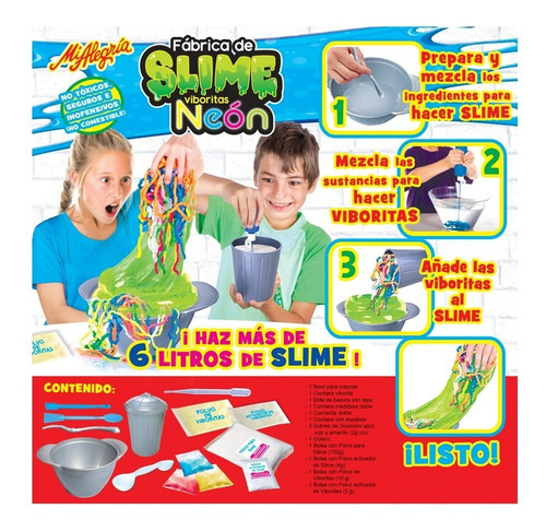 Imagen 3 de 3 de Fábrica De Slime Viboritas Neón Mi Alegría