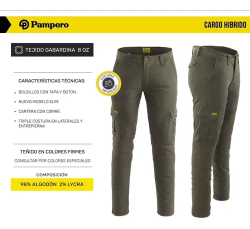 Pantalon Pampero Cargo Elastizado Chupin Hibrido De Trabajo