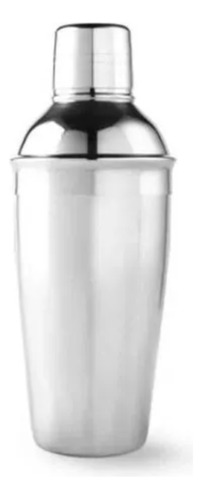 Coqueteleira 500ml Aço Inox + Dosador E Colher Bailarina Cor Cinza