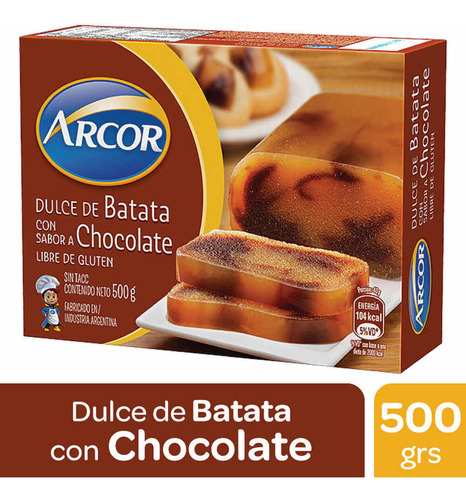Oferta! Dulce De Batata Y Chocolate Arcor Caja 500g Sin Tacc