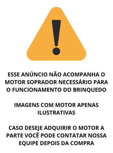 Castelinho Pula-pula 4x4m Castelo Inflável Premium Sem Motor