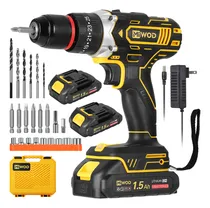 Comprar Taladro Atornillador De Impacto Inalámbrico Kit Herramientas Electricas 21v 2 Batería Miwod MIW-DZ99 Negro