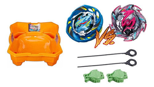 Kit Hasbro 2 Beyblades Burst Turbo Slingshock + Arena Burst