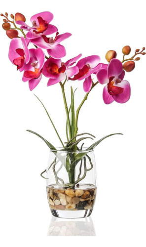 Jarrón Orquídea Falaenopsis Artificial Bonsai Decoración