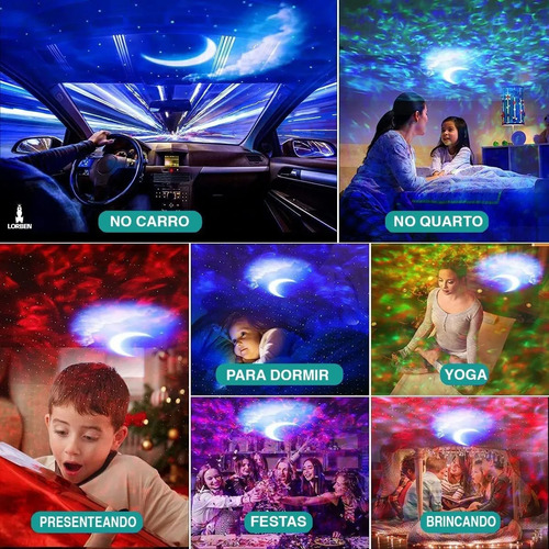 Mini Projetor Galaxy Touch Wi-fi Estrelas Luas Nebulosa 3304
