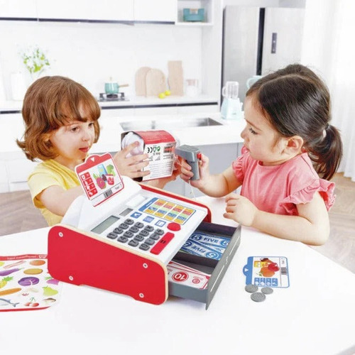 Juego Caja Registradora Madera Hape- Mvd Kids Color Multicolor