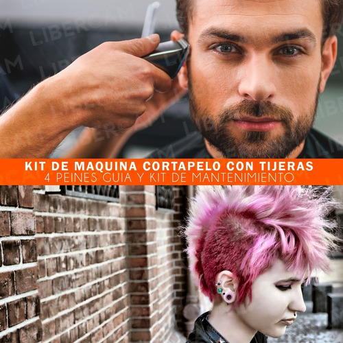 Maquina Cortar Pelo Kit Peluqueria Afeitadora Corta Barba