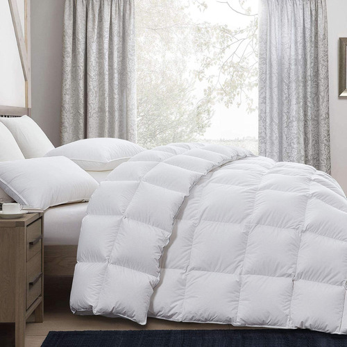 Acolchado Blanco Puro Algodón  Queen Símil Duvet De 230x250