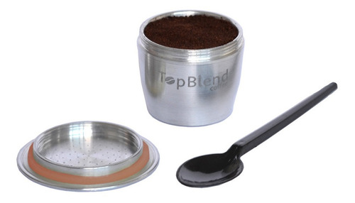 2 Cápsulas Reutilizáveis Nespresso Topblend + Tamper + Frete