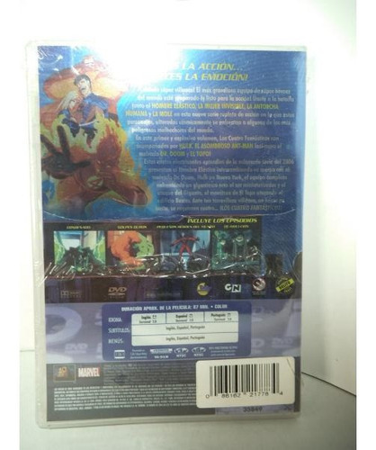 Imagen 2 de 2 de Los 4 Fantasticos Fuera De Control Dvd