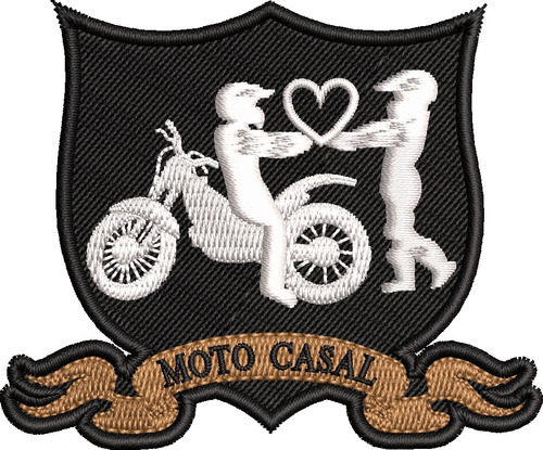 Patch Bordado Moto Casal Motociclista Moto Clube Moto Mc18