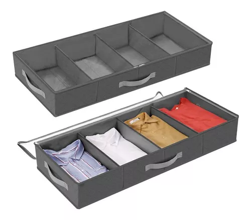 Organizador de ropa de cama, almacenamiento de sábanas, contenedores de  almacenamiento, organizador de armario de ropa de cama resistente y  resistente Gris Soledad Contenedor de almacenamiento de sábanas