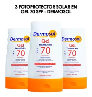 3 Foto Protector Solar En Gel 70 Spf- Dermosol