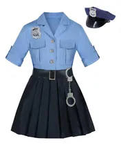 Comprar Getyothtop Niñas Oficial De Policía Uniforme Disfraz De Poli