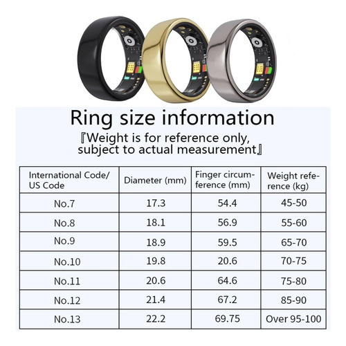 Rastreador De Saúde Smart Ring, Monitor De Saúde Sleep Heart