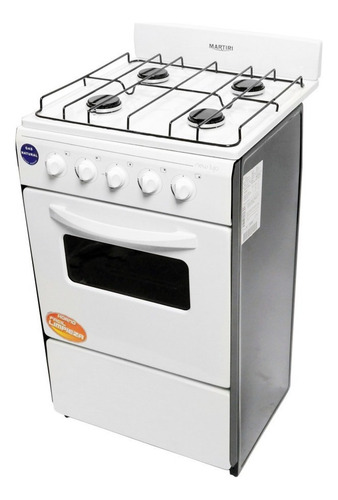 Imagen 3 de 7 de Cocina 51 Cm Blanca Gas Natural Martiri New Lujo Nueva!
