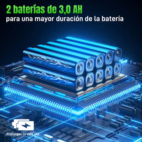 Pistola Impacto Llave Inalámbrica 1/2 600 Nm Con 2 Baterías 2 En 1 Con 24 Cuentas De Lámpara Led Merion MER+BS+600