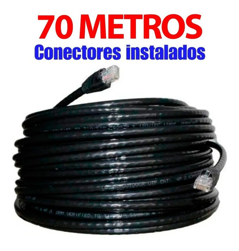 70 Mts Cable Utp Cat5e Intemperie Outdoor Internet