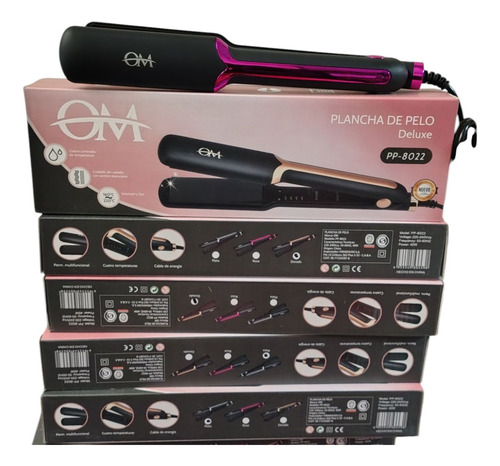 Planchita De Pelo Om Deluxe 40w Rosa