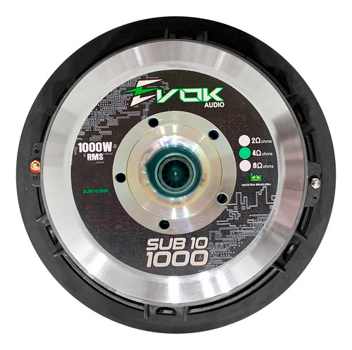 Kit 2 Subwoofer 10'' Evok Audio Sub10 1000w Rms 4 Ohms Cor Preto