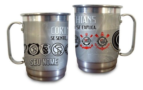 Caneca De Alumínio Times Personalizada Chopp Cerveja 500ml