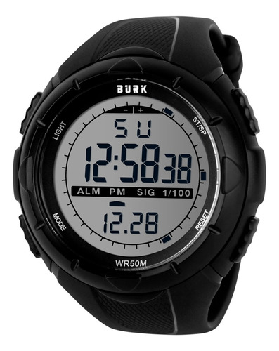 Reloj Deportivo Digital Burk 1025 Luz Led Cronometro Alarma!