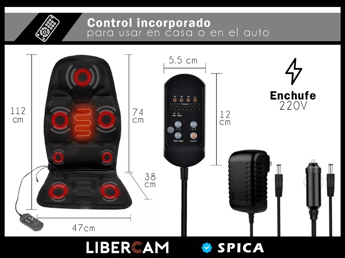 Segunda imagen para búsqueda de silla masajeadora