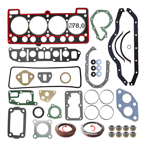 Junta Mtr Cabecote Pack Com Retentor Gol 1.6 8v Alc 90/94 Ae