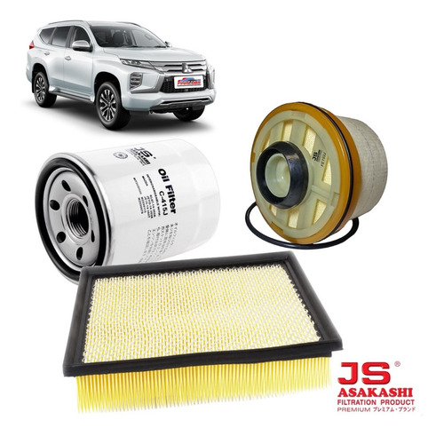 Imagen 3 de 10 de Kit De 3 Filtros Japoneses Mitsubishi L200 2016~2019