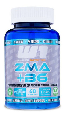 Zma Magnesio + Zinc + B6 60 Capsulas Winkler