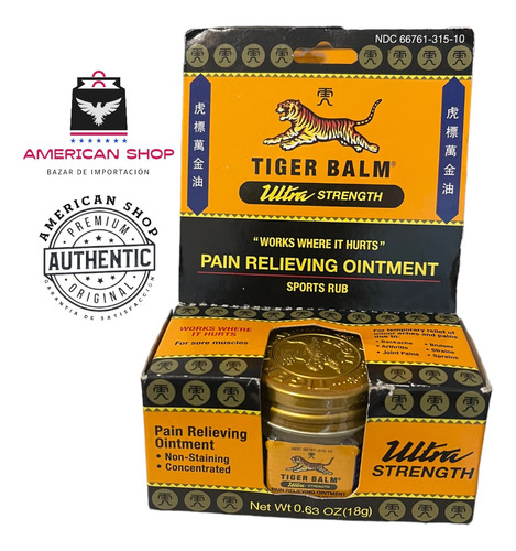 Pomada Contra Dolor Tiger Balm Ultra Strength, Alivia Dolor