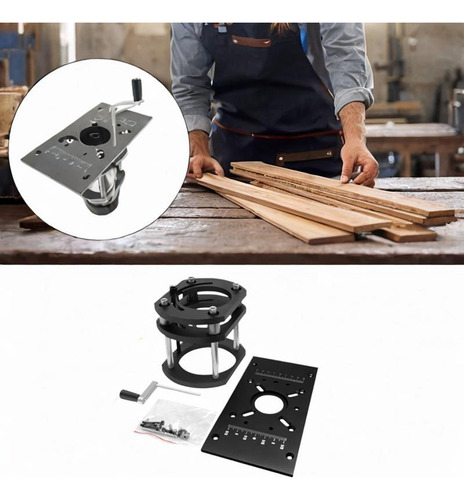 Kit De De Elevação De Roteador M8 Quadro Negro E Base