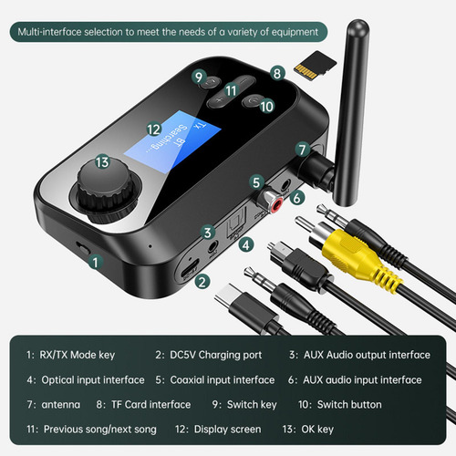 Adaptador Usb Bluetooth 5.0 Para Pc, Receptor Transmisor